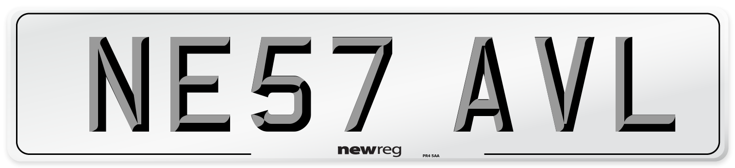 NE57 AVL Number Plate from New Reg